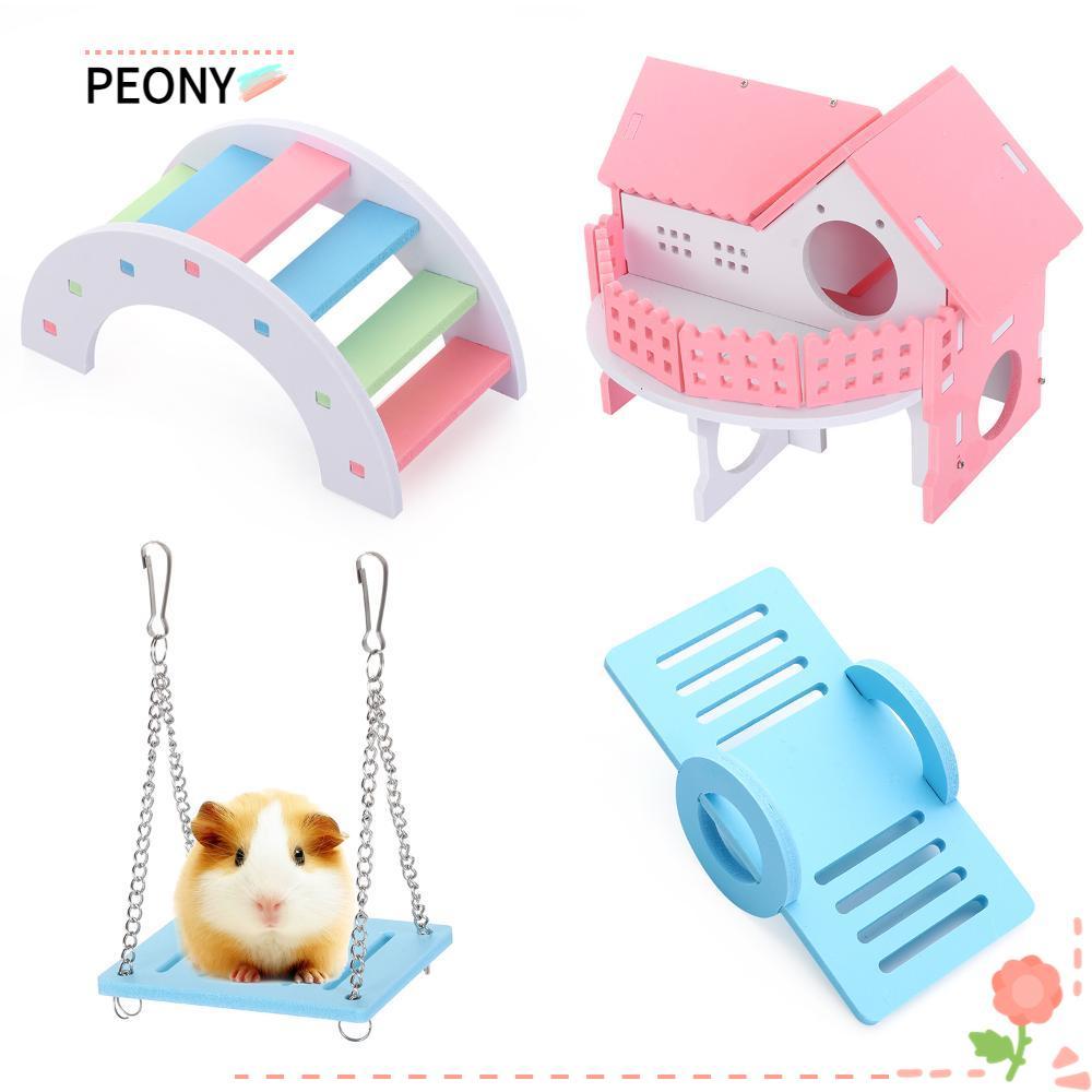 PEONYPAVILION Rainbow Bridge อุปกรณ์หนูแฮมสเตอร์ Swing สัตว์เล็ก Gerbil