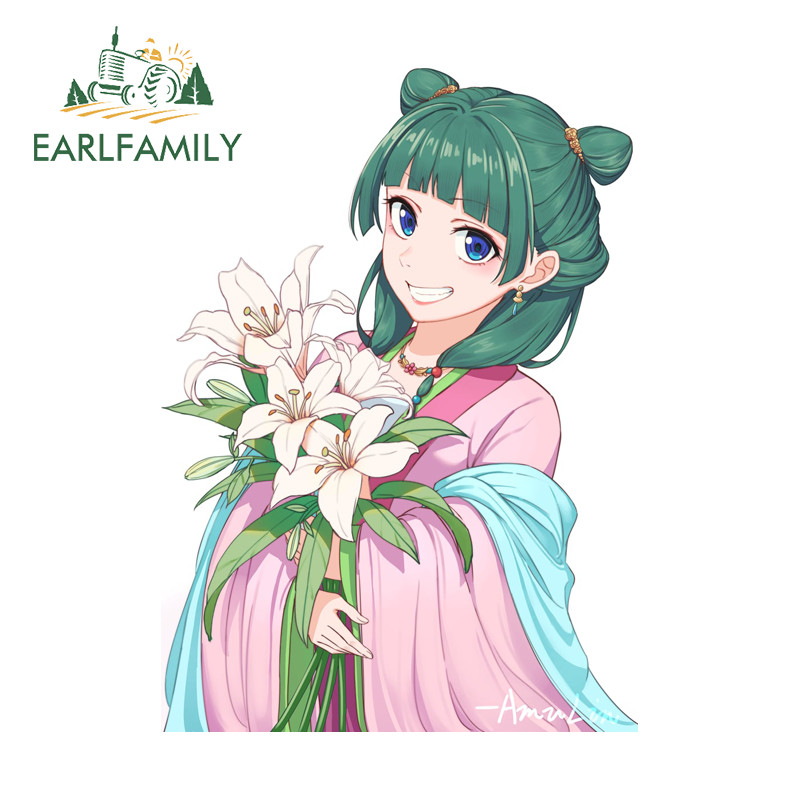 EARLFAMILY Maomao Apothecary Diaries สติกเกอร์รถ Kawaii กันน้ํา Occlusion Scratch Storage Flask SUV 