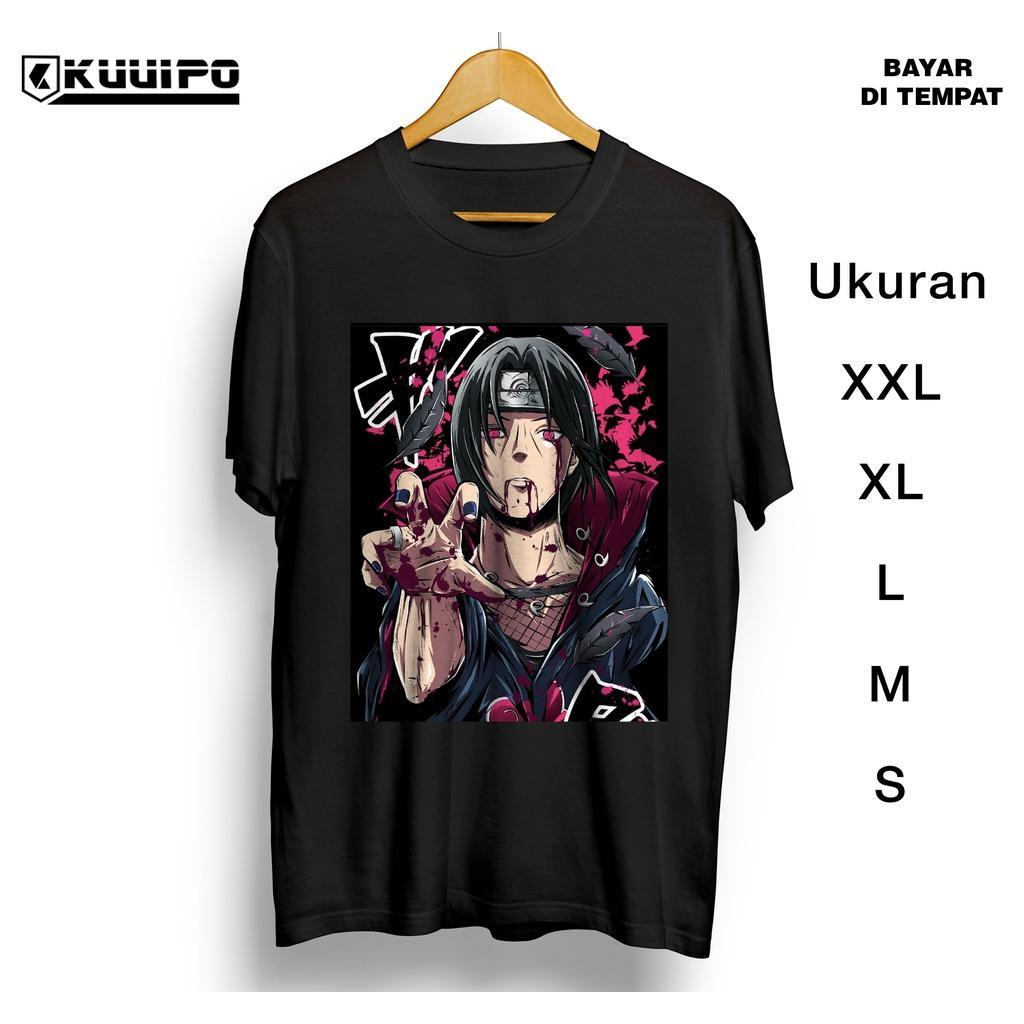 เสื้อยืด Itachi uchiha sharingan / เสื้อยืด Distro สําหรับผู้ชายเท่ๆ FTD Distro เสื้อยืด