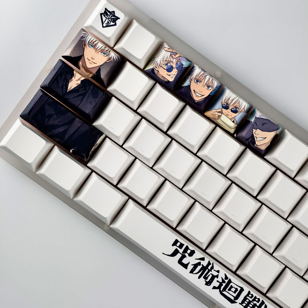 Gojo Satoru Keycaps โปรไฟล์เชอร์รี่ 12 ชิ้น PBT Dye Sublimation Mechanical Keycaps Aula Madlion Wooting Jujutsu Kaisen อะนิเมะ DIY Creative Cool Keycaps ราคา ถูกที่สุด ดีลบีเคเค แกลเลอรีภาพที่ 6