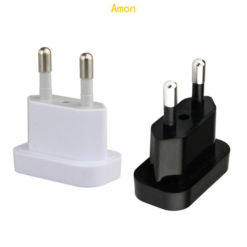 Amon USA To Euro Euro Euro Euro Euro Euro Europe Wall Power Charger Outlet Adapter Converter 2 ซ็อกเ