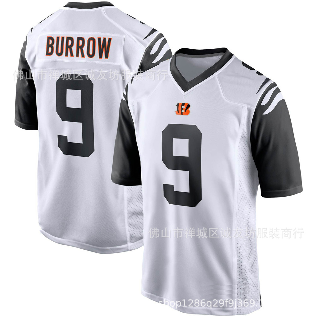 เสื้อบอลแบบรักบี้ NFL Cincinnati Bengals สีขาว ของแท้Joe Burrow