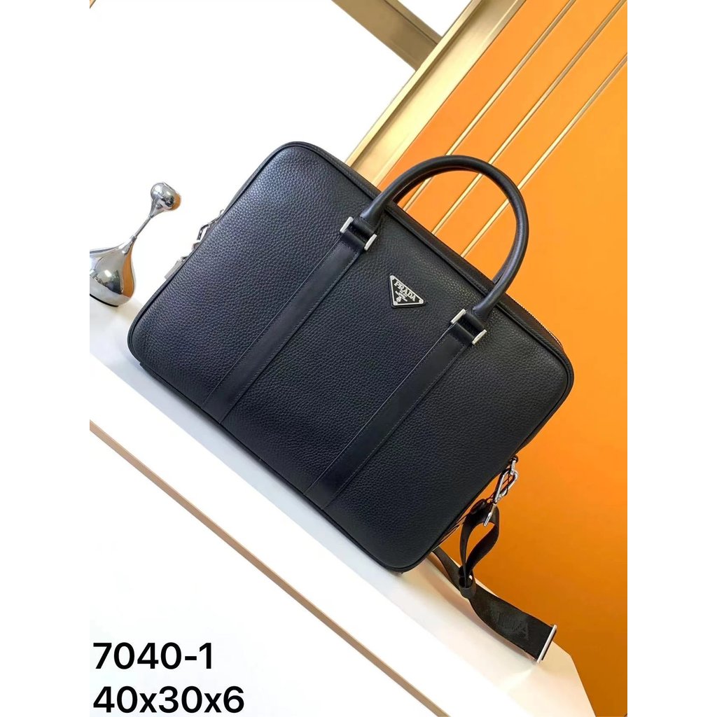 PRADA PRADA กระเป๋าเอกสารกระเป๋าถือผู้ชายสไตล์ใหม่