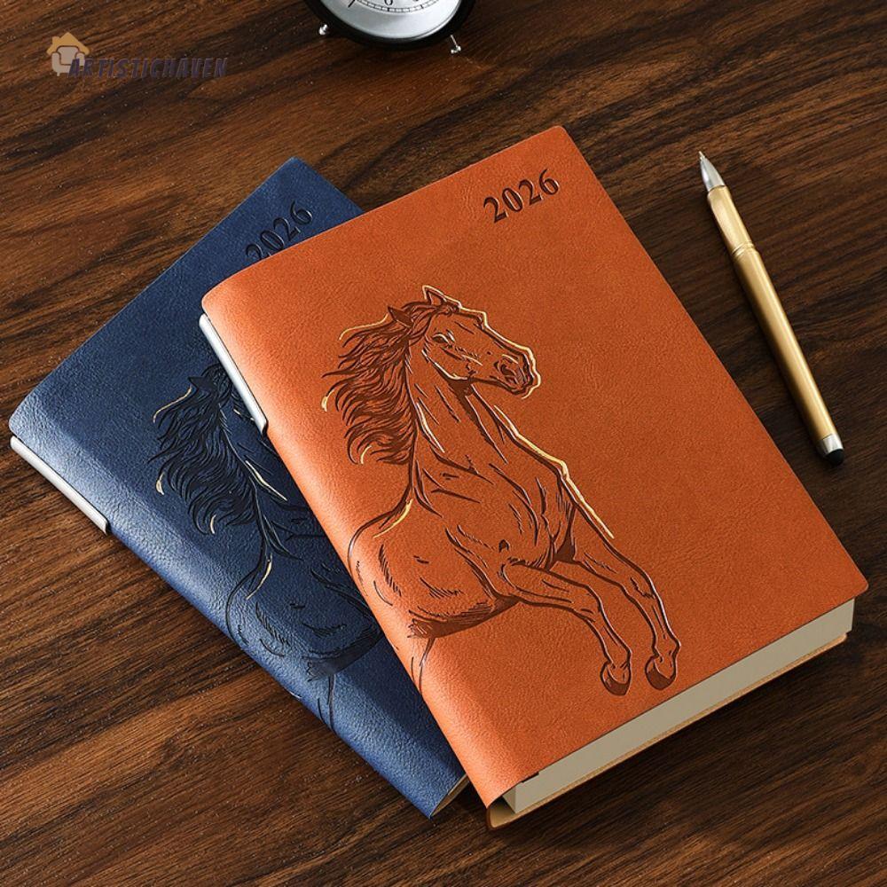 ARTISTTICHAVEN 2026 Schedule Notepad, Year of The Horse One Page Plan Book a5 สมุดบันทึกวางแผนวาระ, 