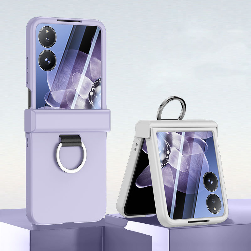 สําหรับ Xiaomi Mix Flip, Mix Flip 2, เคสโทรศัพท์หน้าจอพับวงแหวนไวต่อผิวใหม่, ฝาครอบป้องกันป้องกันการตก PC คุณภาพสูง ราคา ถูกที่สุด ดีลบีเคเค รูปภาพหลัก