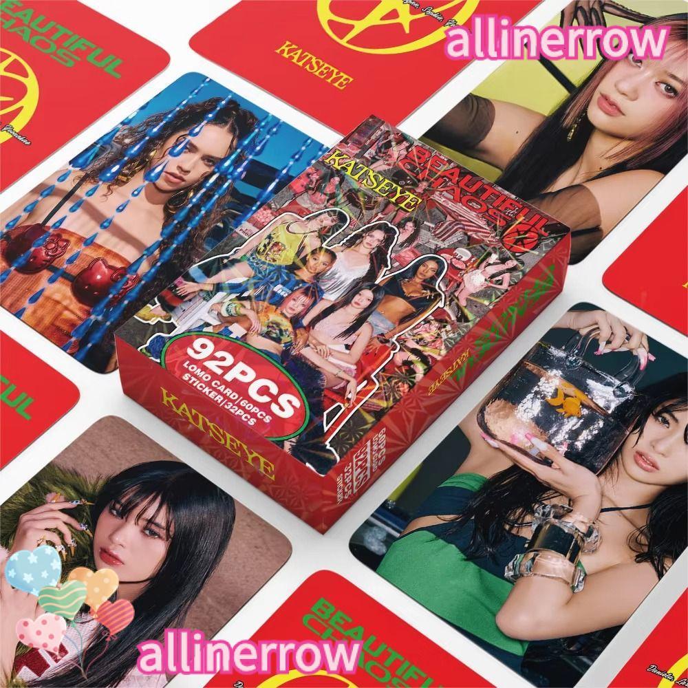 ALLINERROW 92 ชิ้น/เซ็ต KATSEYE การ์ดรูปถ่าย Lomo, BEAUTIFULCHAOS LARA DANA KATSEYE อัลบั้ม LOMO การ