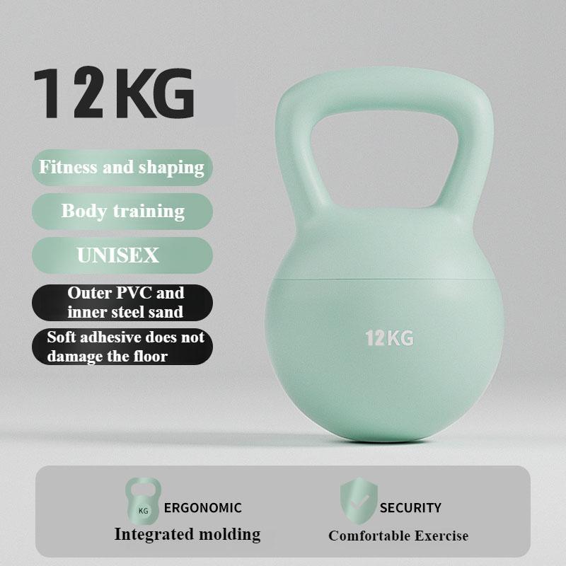 12 กก. Kettlebell Dumbbell Soft PVC สำหรับ Lift Squat Hip Lift และการฝึกอบายกน้ำหนักที่บ้าน Home Fitness