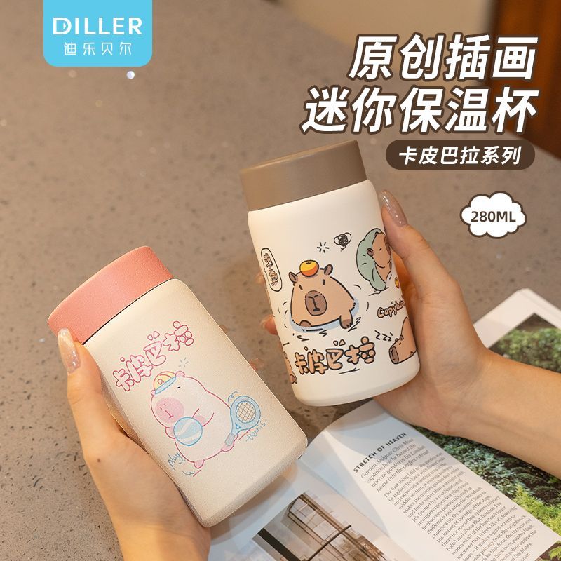 DILLER กระติกน้ำนักเรียน กระติกน้ำขนาดเล็ก กระติกน้ำสแตนเลส 316 ระบุความจุ กระติกน้ำ DILLER กระติกน้