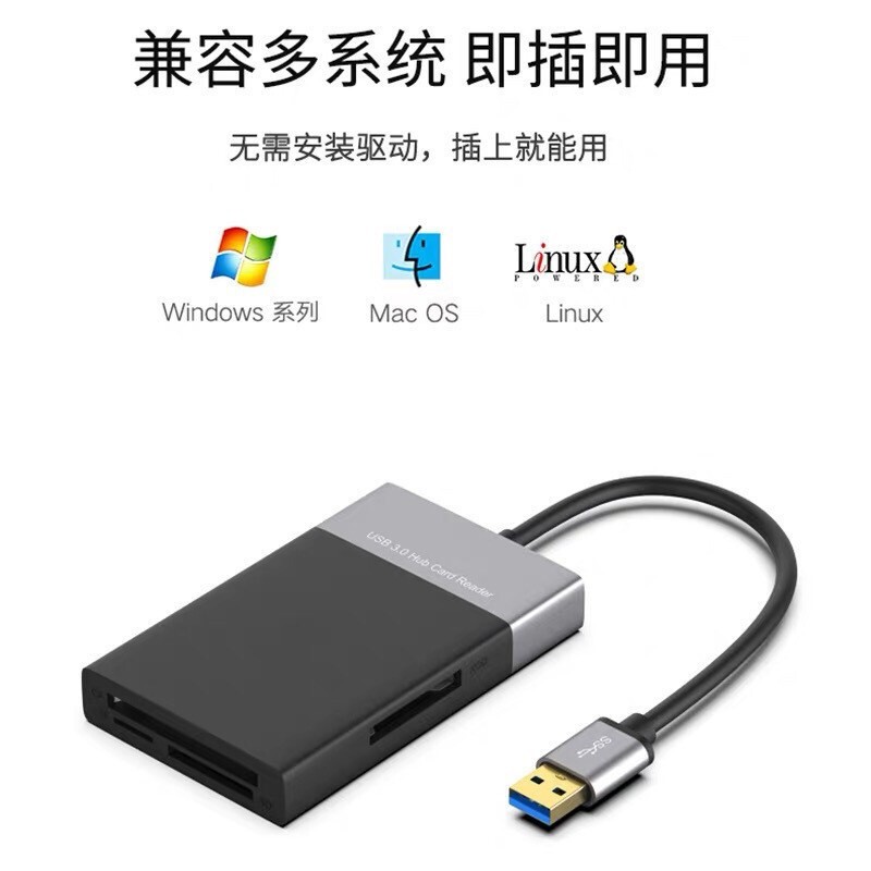 AllinOne Card Reader Universal Universal TF/SD/CF/XQD Card MultiFunction Docking Station usb Interfa