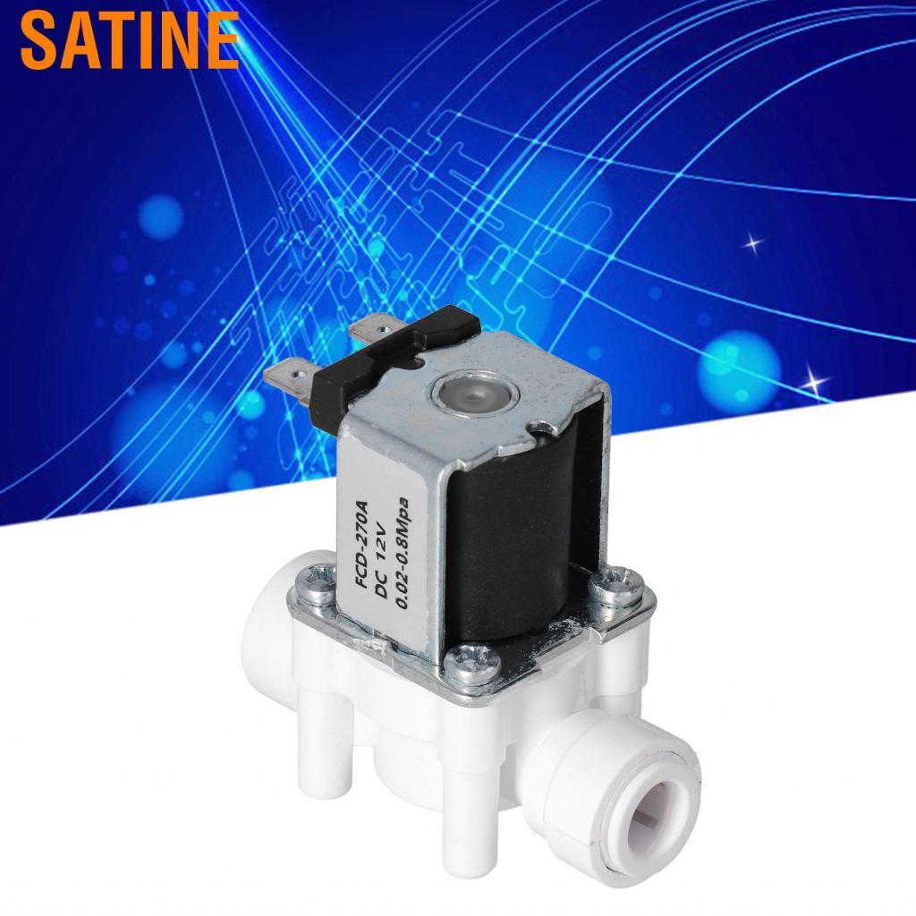 SaTine ZAWELIYO 3/8in Quick Connector พลาสติกไฟฟ้าโซลินอยด์วาล์วปกติปิด ABS ตัวเรือนสแตนเลสสำหรับน้ำ