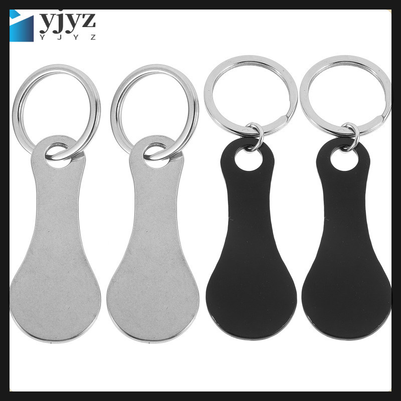 4 ชิ้นรถเข็นรถเข็นช้อปปิ้งแบบพกพาสแตนเลส Remover Token Tokens สําหรับรถเข็น yjyouzhang