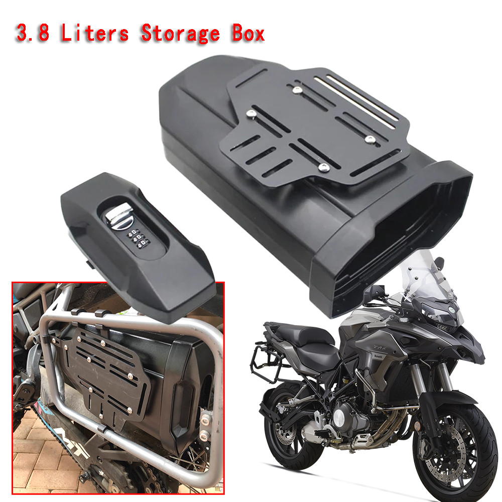 Fit สําหรับ Benelli TRK502 TRK502X TRK 502 X 502X ปกปิด 3.8 ลิตรกล่องเก็บรถจักรยานยนต์ Universal ด้า