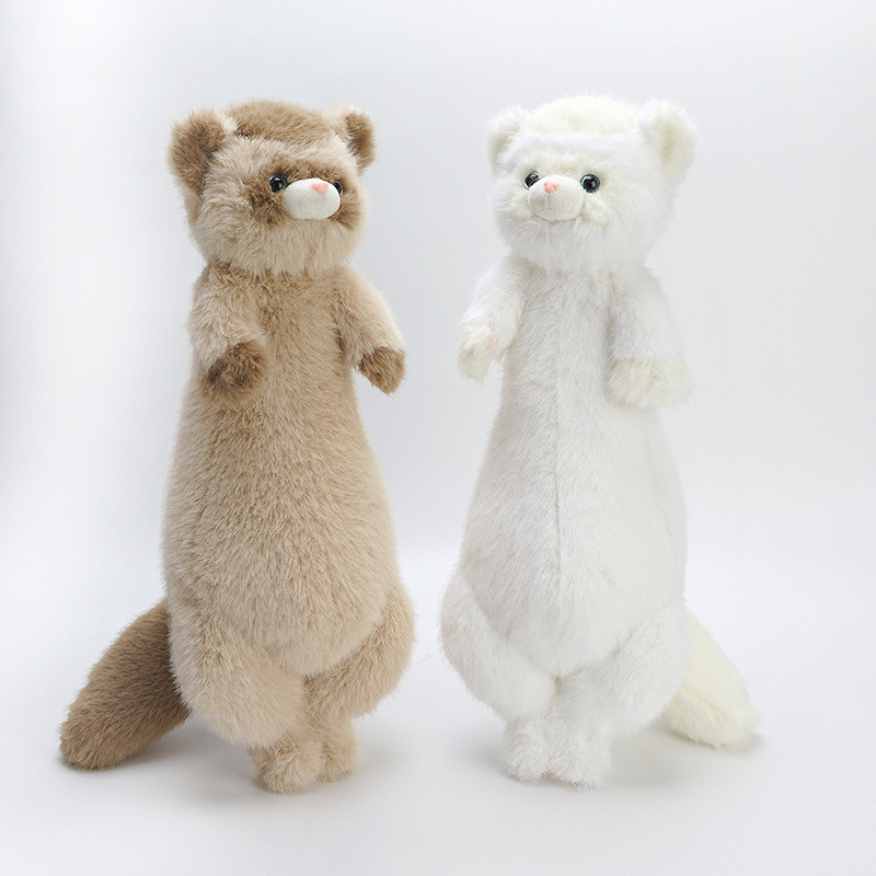 [ร้านค้าขายร้อน] สุดน่ารัก อังกลู Ferret Plush Toy Neuron Mink Doll ตุ๊กตาประกอบตุ๊กตาหมอนยาวของขวัญ