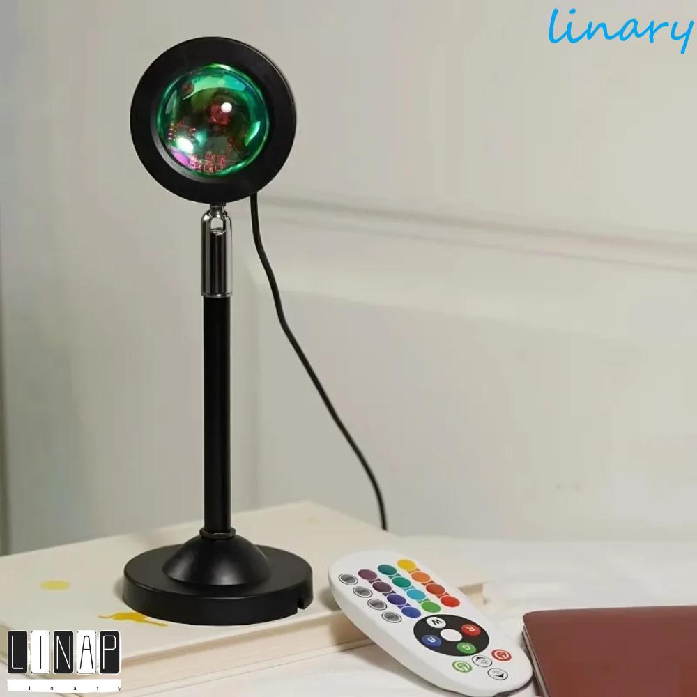 CULINARYHV LED Sunset Lamp, Vibrant Spectrum 16 สี Sunset Projection Lamp, Ambient Light สไตล์นีออน 