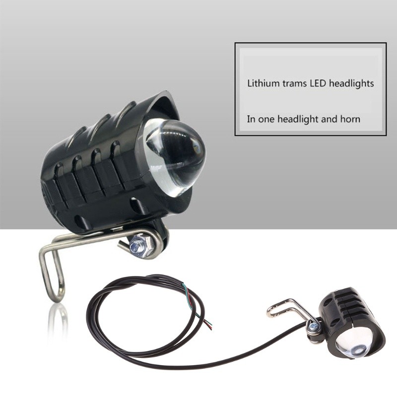 JA3 Super Electric Bike LED Front Light E-Bike Bicycle 2 in 1 ไฟหน้าแตรกันน้ํา
