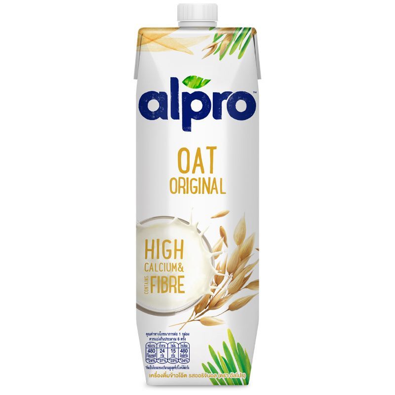 อัลโปรเครื่องดื่มข้าวโอ๊ตรสออริจินอล 1000มล. Alpro Oat UHT Original 1000ml. [หมายเลขบาร์โค้ด 8851359985553]