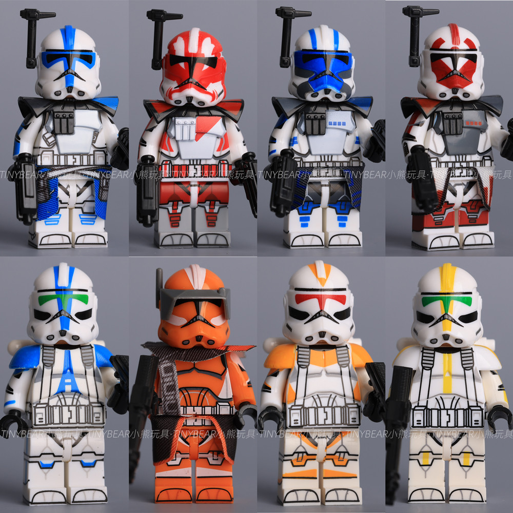 เลโก้ star wars Star Wars Minifigure Captain Alpha Dreid Legion Jet Soldier Third Party Building Blo