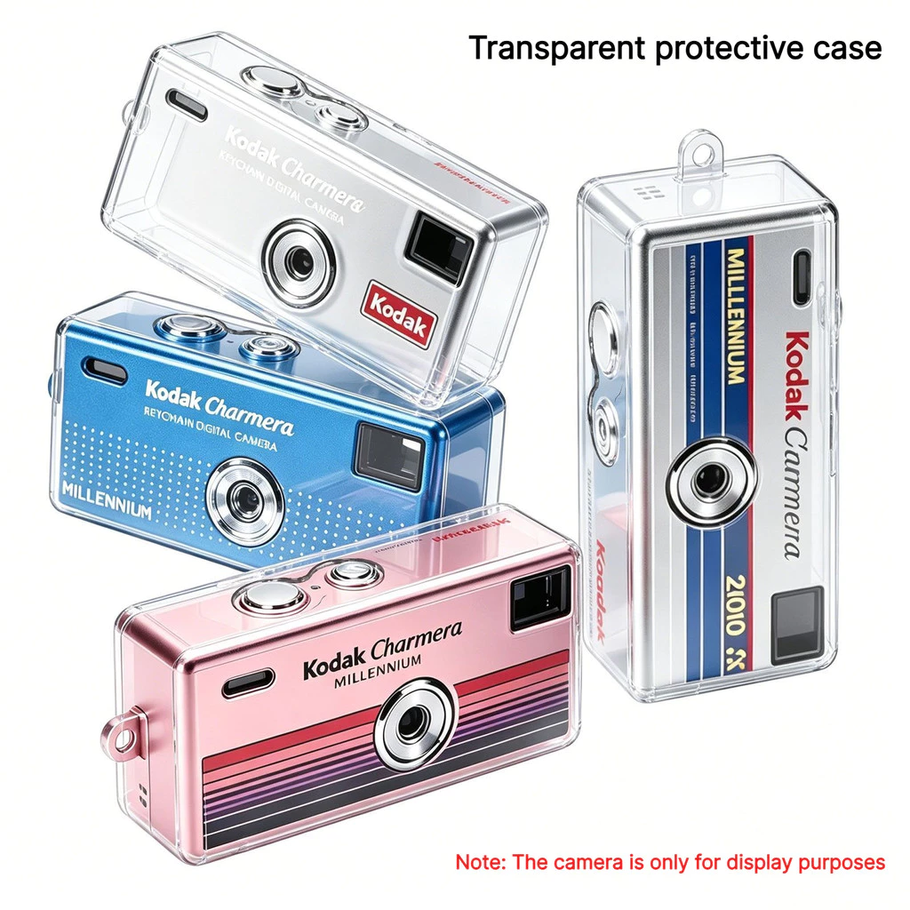 เหมาะสําหรับเคสป้องกันกล้อง Kodak Charmera Millennium Limited Edition, เคสแบบนิ่ม TPU โปร่งใส, ป้องกันรอยขีดข่วนและทนต่อการสึกหรอ