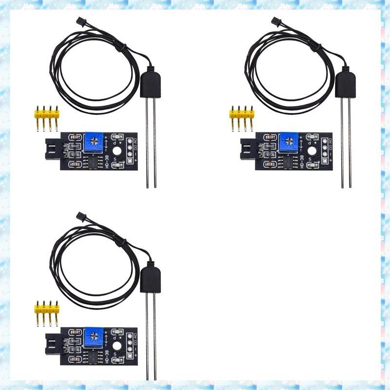 [RQMU] 3X Soil Moisture Sensor Detector Module Soil Moisture Test Soil Moisture Resistance Probe