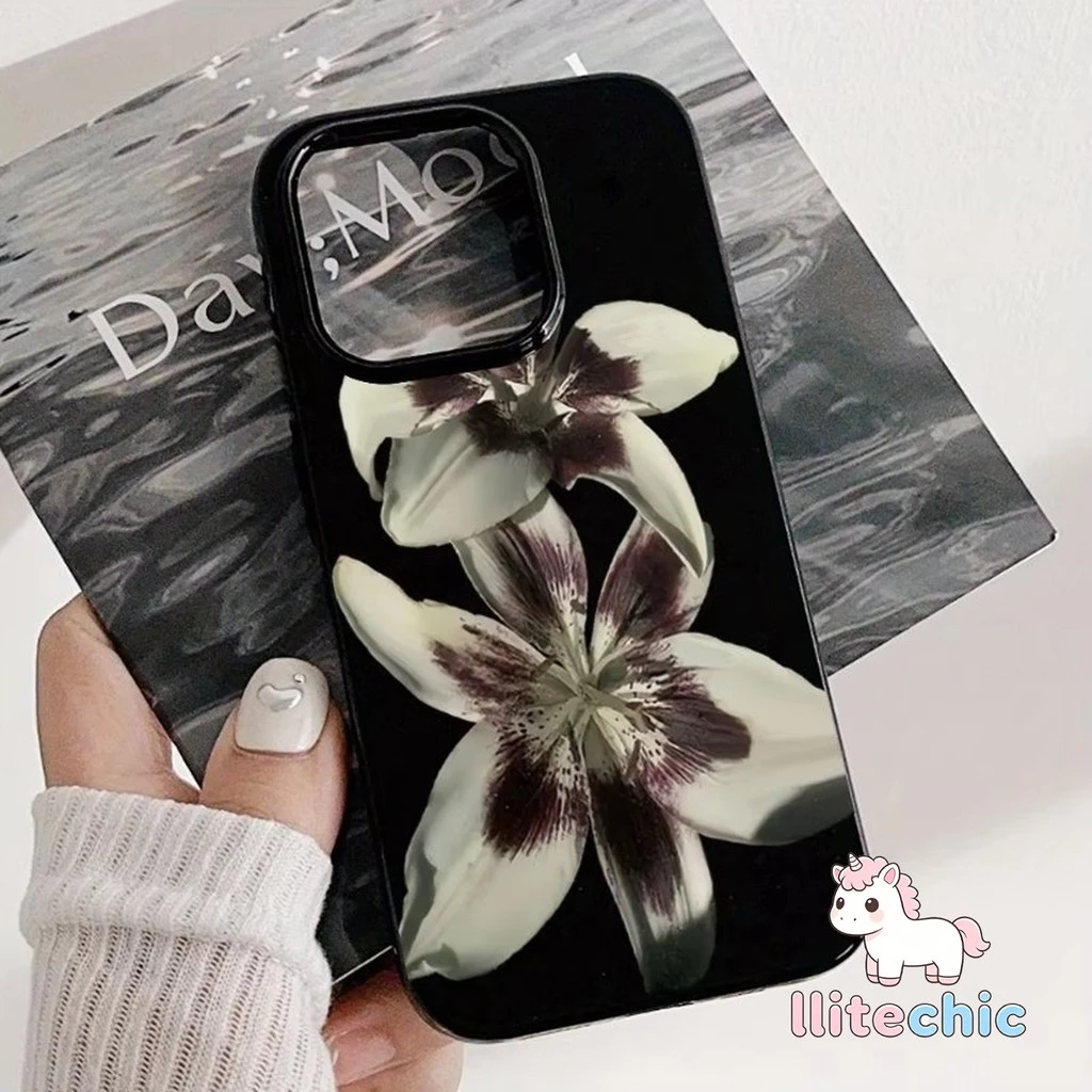 ส่งของเร็ว เคสสำหรับไอโฟน11 ดอกไม้ลิลลี่สไตล์อิน เคสวาวเยลลี่ For iPhone17 16 15 14 11 12 13ProMAX XS XR 7/8PLUS