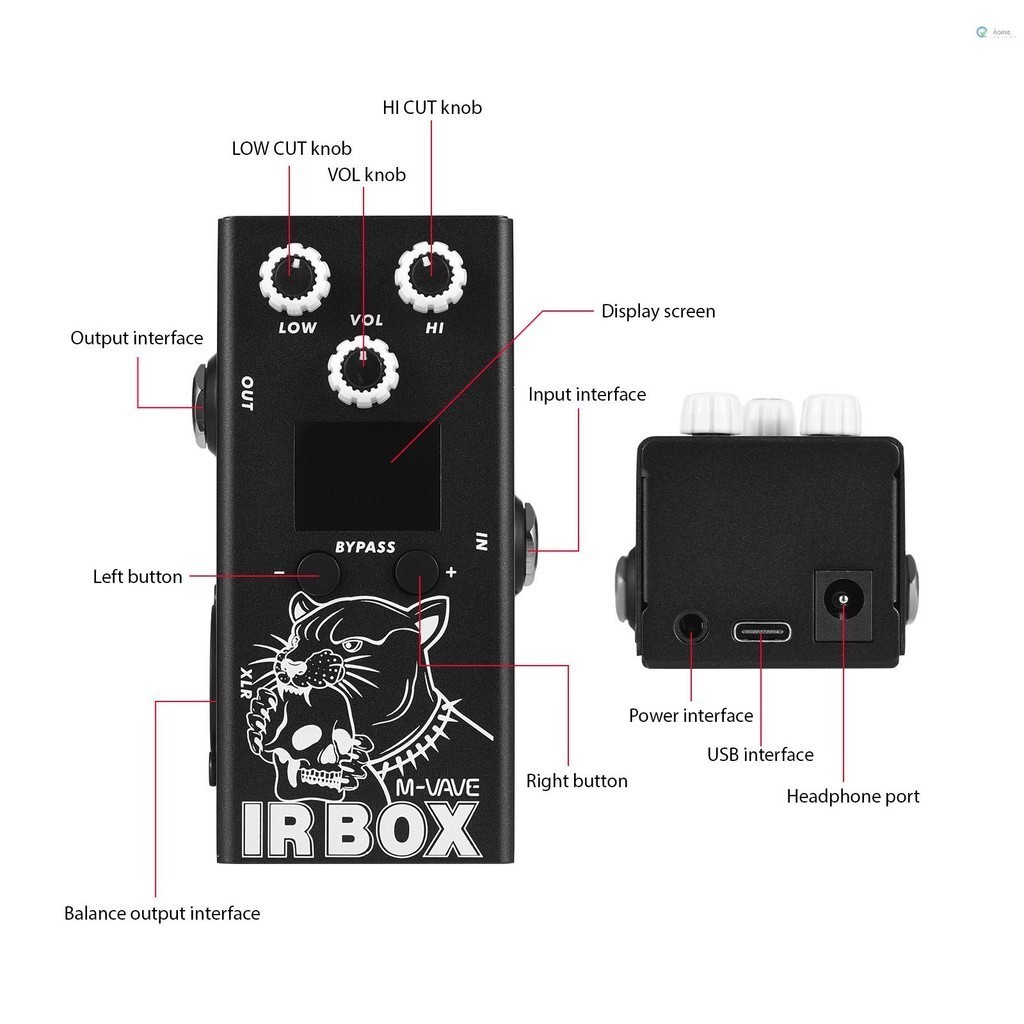 [New]M-vave กีตาร์ IR Box Effects เหยียบ IR Cab Impulse Response ตู้ลําโพงจําลอง XLR พอร์ตเอาต์พุต D
