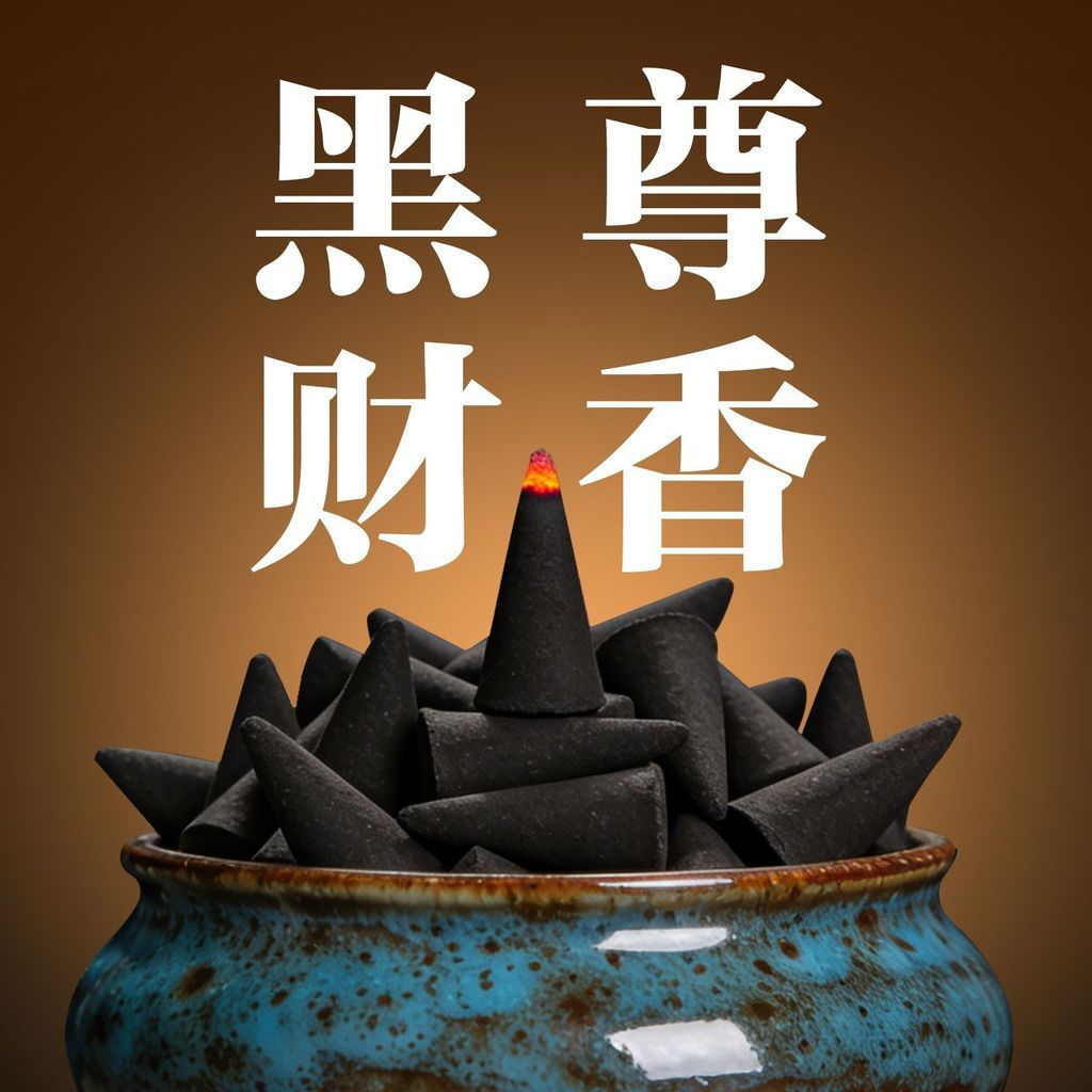 ขายร้อน~สไตล์ใหม่ Black Fortune ธูปสีดํา Fortune Pagoda ธูป Pagoda ธูป First ทิเบต Pine Pagoda ในครั