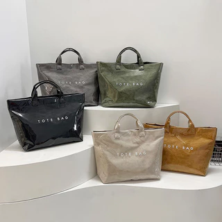 อินเทรนด์ High-End หญิงกระเป๋าใหม่ Casual Commuter กระเป๋าถือขนาดใหญ่ความจุ All-Match Tote กระเป๋า
