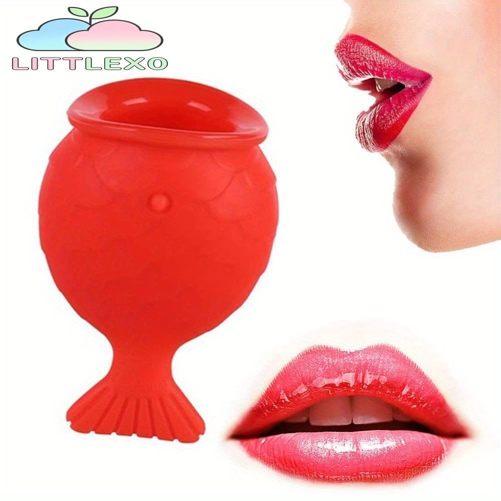 LITTLEX Lips Enhancer, Thicken Plump Reusable ซิลิโคน Fish Lip Filler เครื่องมือ, Soft Beauty Pump Pout Shape ดูด Plumper