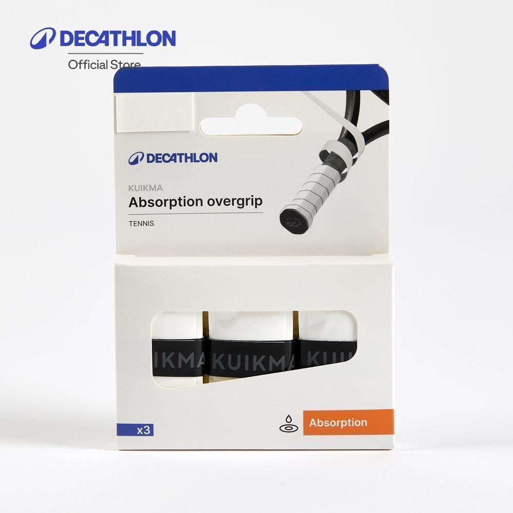 Decathlon Absorbent Tennis Overgrip Tri-Pack โอเวอร์กริปเทนนิสรุ่น Absorbent แพ็ค 3 ชิ้น