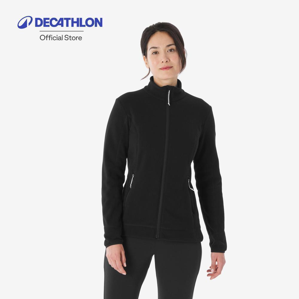 Decathlon Women’S Mountain Walking Full-Zip Fleece Mh100 เสื้อแจ็คเก็ตผู้หญิงเดินป่าผ้าฟลีซ รุ่น Mh100