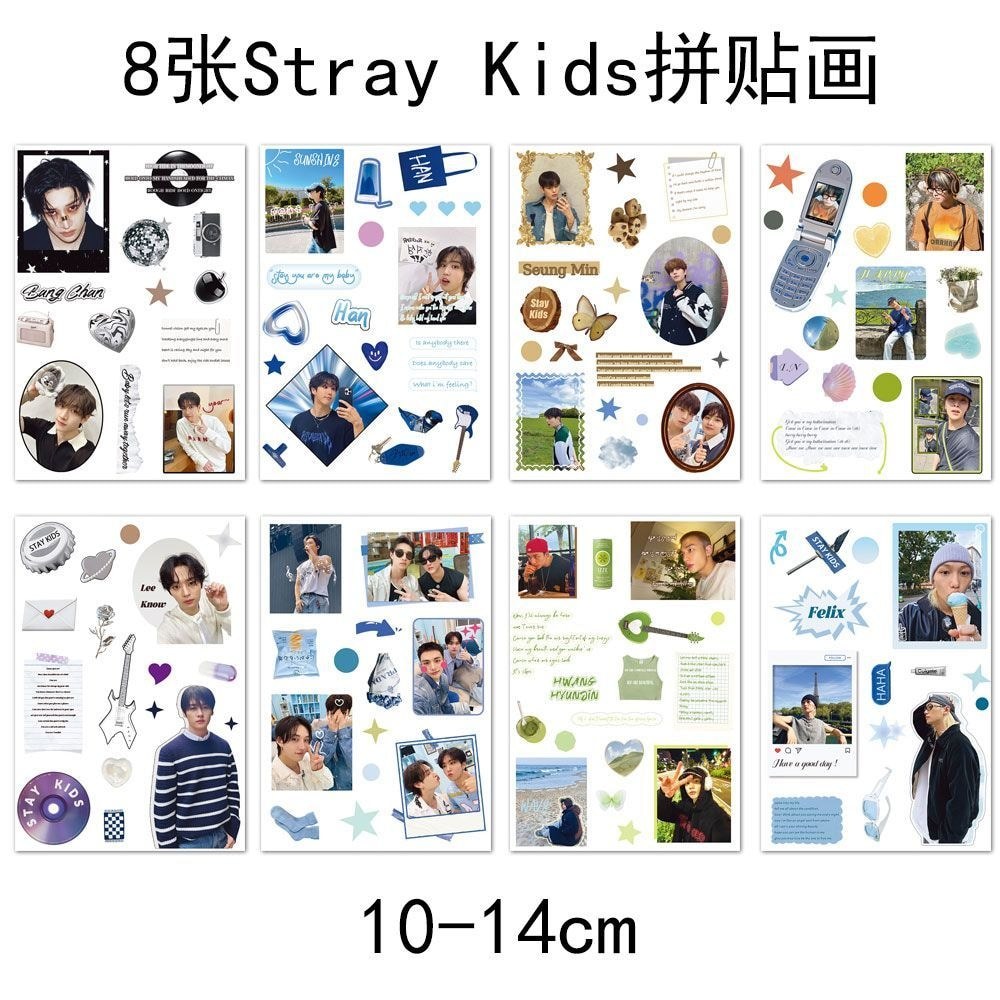32 แผ่น Stray Kids ตัดสติกเกอร์ฟิล์ม Kim Seungwen Creative กลุ่มเกาหลีอุปกรณ์ต่อพ่วงบรรจุวัสดุสติกเก