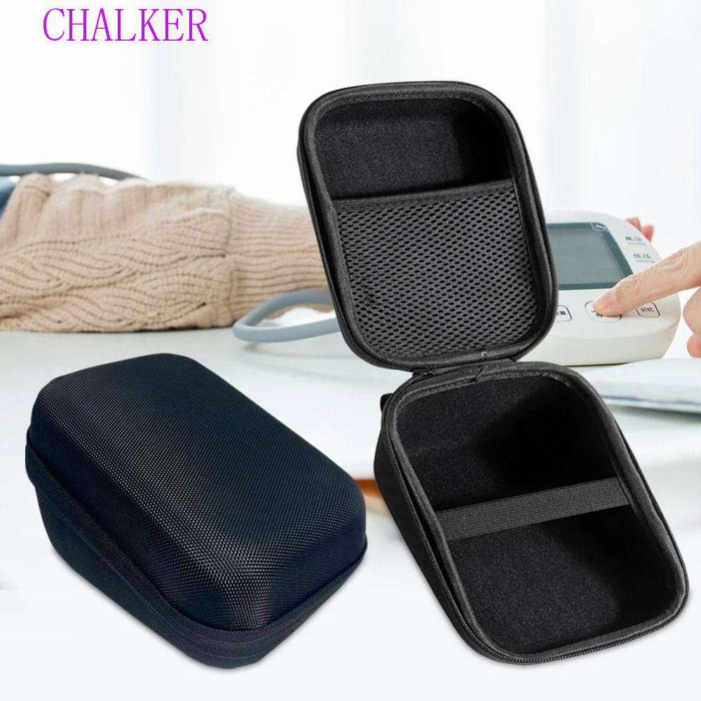 กล่องเก็บเครื่องวัดความดันโลหิต CHALKER,กระเป๋าป้องกันเครื่องวัดความดันโลหิตกันกระแทกแบบพกพา,สามเหลี่ยมกันน้ําพร้อมที่จับเคสแข็งสําหรับเครื่องวัดความดันโลหิต