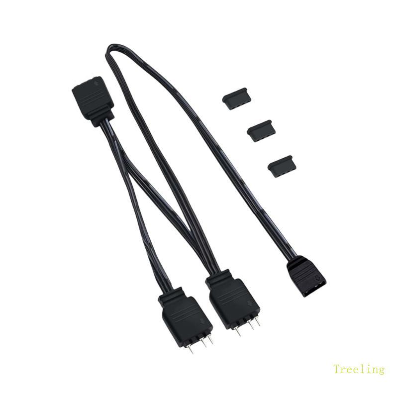 Treeling ยืดหยุ่น ARGB Splitter สายไฟ ARGB Splitter สาย 5V 3Pin ARGB 1 หญิง