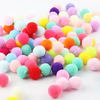 ปอมปอมตกแต่ง เนื้อกำมะหยี่คละสีDIY ขนาด 1 / 1.5 / 2 / 2.5 / 3 / 4/ 5cm หลากสี แบ่งขาย สินค้าพร้อมส่ง