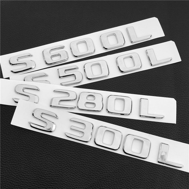 โลโก้รถ Mercedes-Benz S280LS300LS450LS320LS500LS600L ดัดแปลงโลโก้ตัวอักษรหมายเลขด้านหลัง