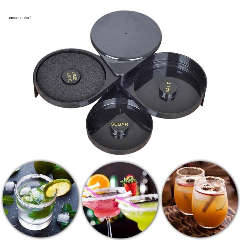 EC Rimming Station Home Bar เกลือพลาสติก Sugar-Tajin Glass Rimmer สําหรับ-ค็อกเทล
