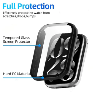 เคสพีซี + กระจกสําหรับ Xiaomi Mi Band 10 Pro เคสป้องกันกระจกนิรภัยป้องกันหน้าจอสําหรับ Mi Band 9Pro 8Pro อุปกรณ์กันชน