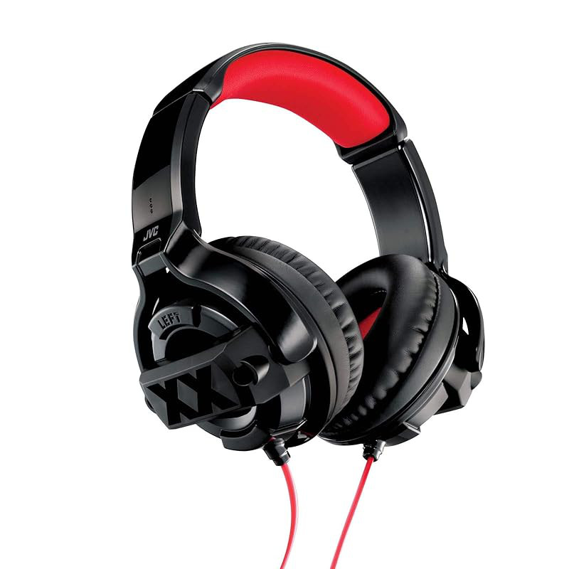 JVC Kenwood JVC HA-XM20X XX Series Closed-back Headphones Black & Red