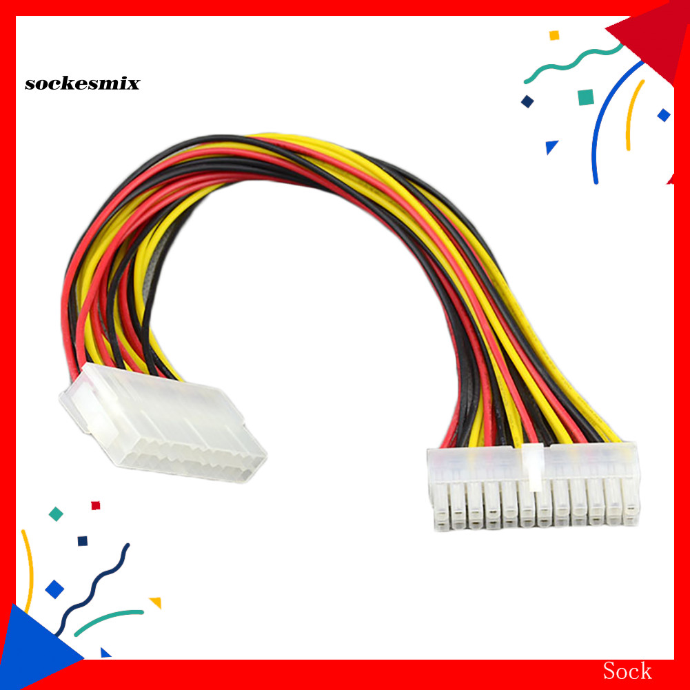 SX 24Pin Male to 24Pin Female PC Power Adapter Extension Cable Connector