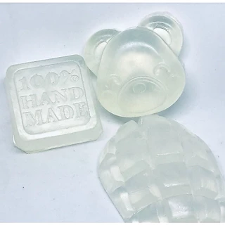 เบสสบู่กลีเซอรีน แบบใส Transparent glycerine soap base ขนาด 1 kg ไม่มีสารSLS โยนต่อผิว ฟองเยอะ ให้ความชุ่มชื่นกับผิว