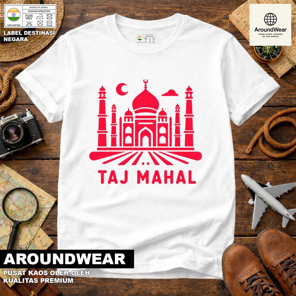 เสื้อยืดโดย INDIA MUMBAI พร้อมแท็กแขวน MADE OF 30S COTTON SOUVENIR