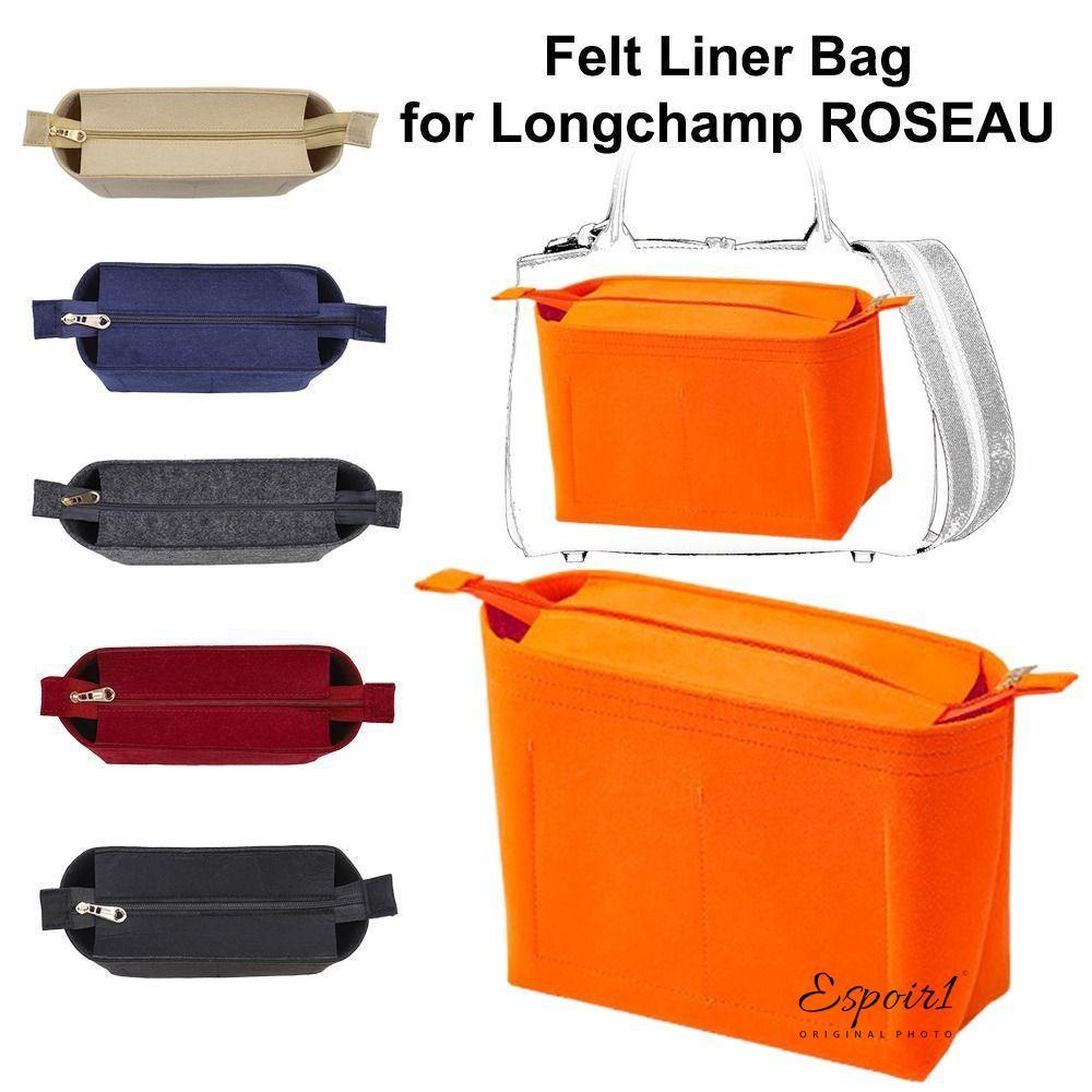 ESPOIR1 Liner, Multi-Pocket Felt Insert Bag, Storage Bags Bucket Bag Travel Bag Organizer for Longchamp LE PLIAGE/ROSEAU