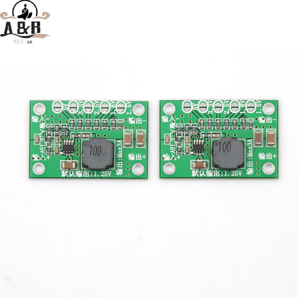 [A&B] ใหม่ DC-DC Converter ขั้นตอนลงโมดูลไฟ 5 ~ 16V ถึง 1.5V 1.8V 2.5V 3.3V 5V 3A {vn}