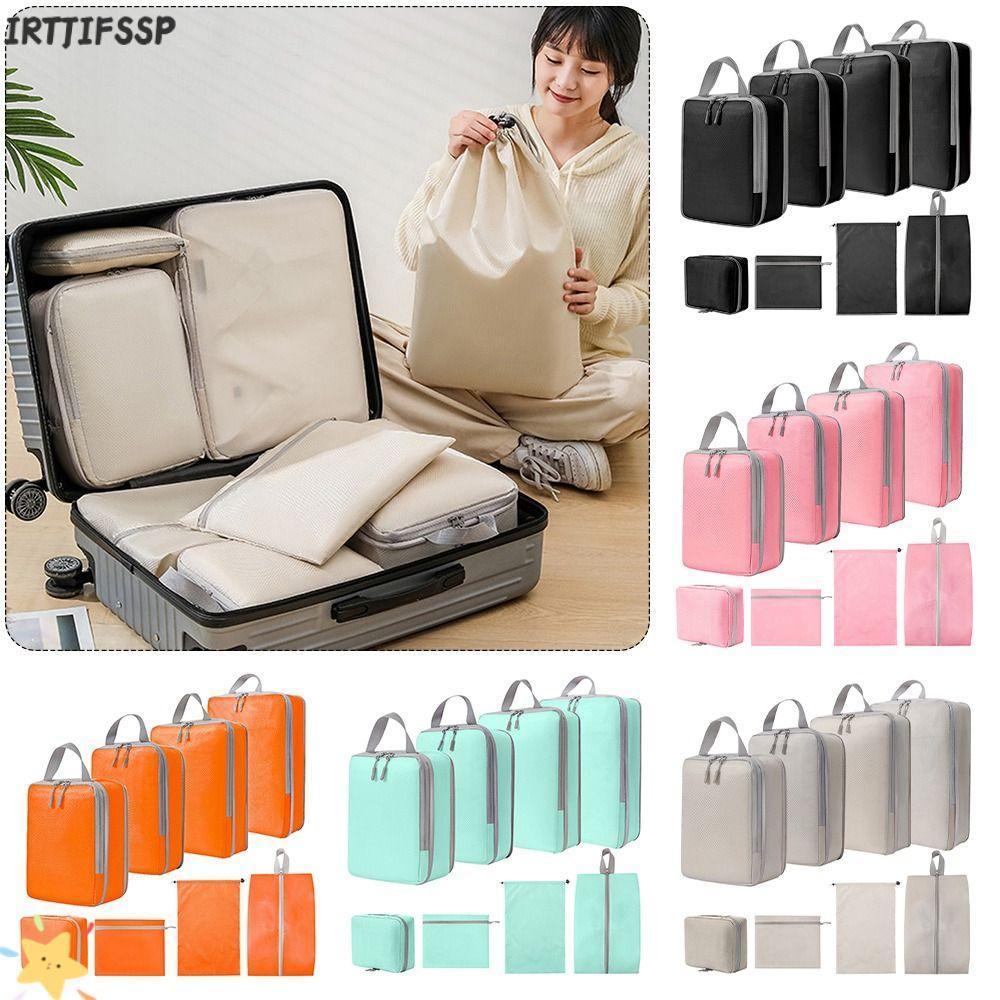 IRTJIFSSP กระเป๋าแต่งหน้า, Compressed Home Organizer Travel Storage Bag Set, Portable Three Piece Se