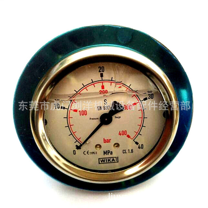 เยอรมนี WIKA WIKA เครื่องวัดความดัน EN837-1 การวัดความดันสแตนเลสที่ทนต่อแรงกระแทกเครื่องวัดไฮดรอลิกส