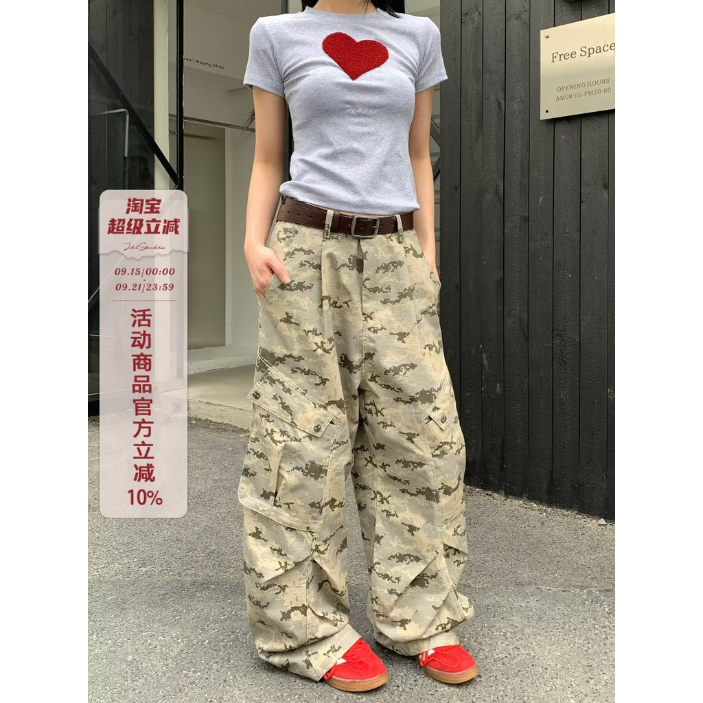 ยุโรปอเมริกันฤดูใบไม้ร่วงฤดูหนาวสไตล์ใหม่ sezane ผู้หญิงคอกลมแขนยาวเสื้อกันหนาว Love พิมพ์สีปกเนื้อ 