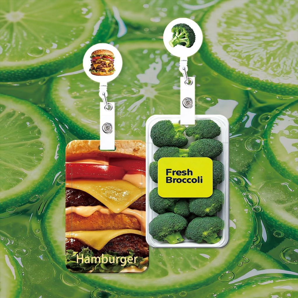Creative Burger Burger Burger Orchid Card Holder Access Control Card Bus Card Work Holder ID Holder