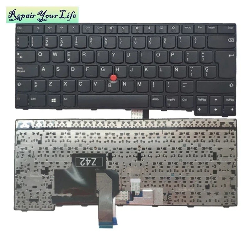 สเปนคีย์บอร์ดสําหรับ Lenovo Thinkpad E470 E470c E475 20H4 20H1 20H2 01AX050 01AX090 01AX010 สเปน Fit
