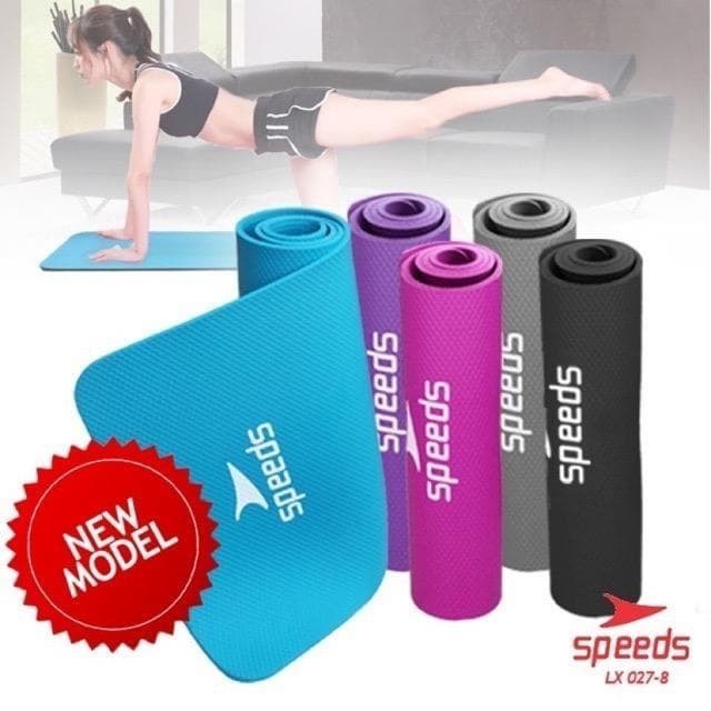 เสื่อโยคะ NBR - YOGA MATT 8/10 mm THICK NBR FREE ORIGINAL SPEEDS POCKET BAG