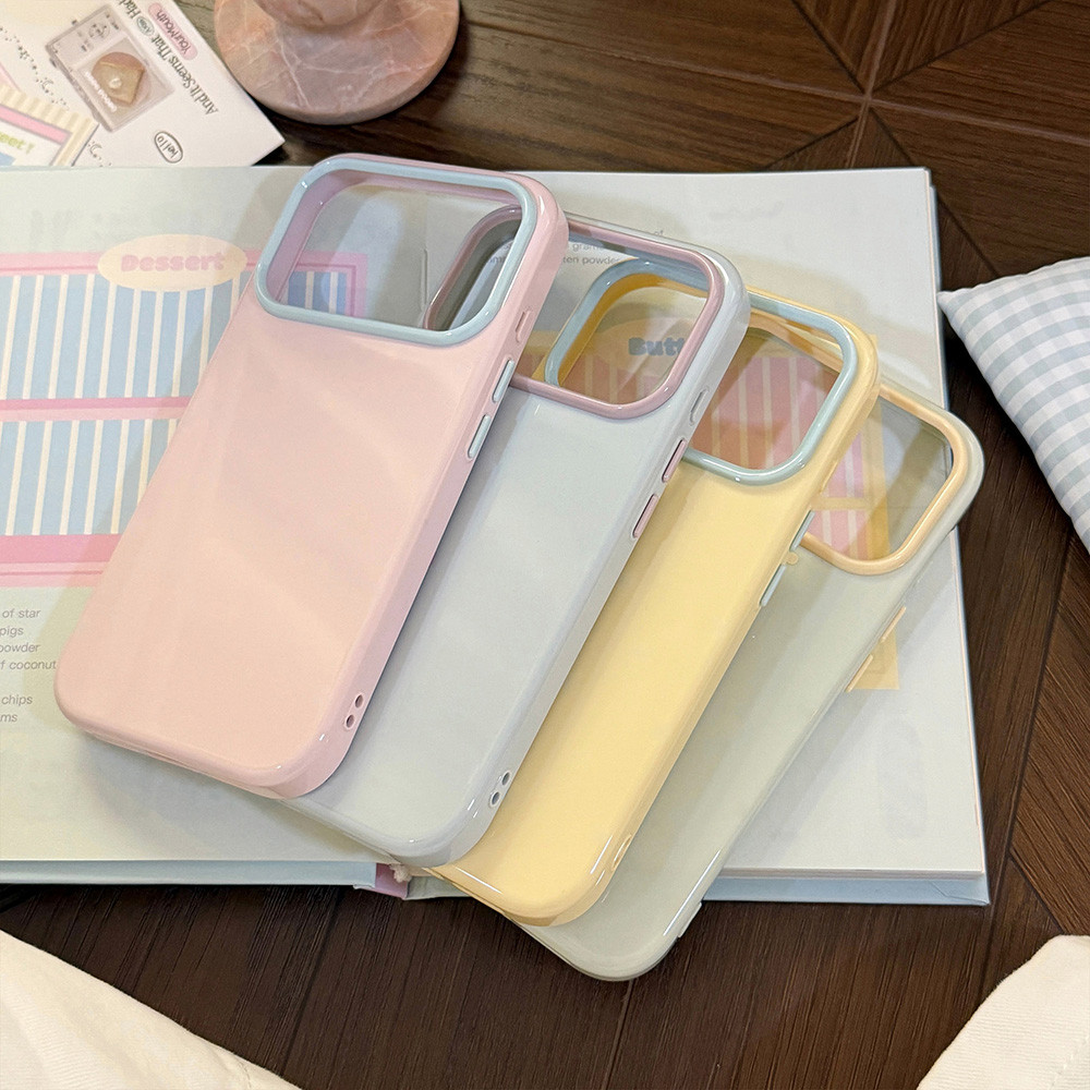 เคสมือถือ For iPhone 13 17 Pro Max Case For iPhone 15 14 16 Pro Max 15 Pro Max เคสโทรศัพท์ลายมาการองสีสันสดใสน่ารักสดใส